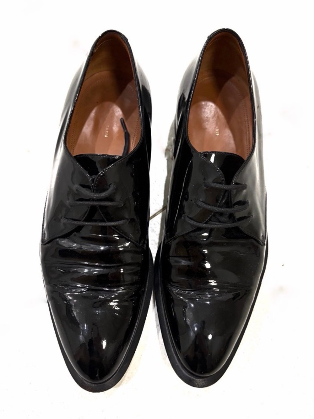 Celine | Black Patent Leather Lace-Up Dress Shoes